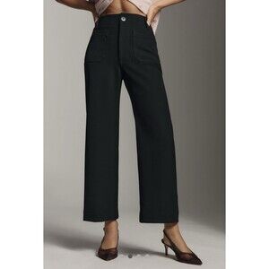 Anthropologie Black Cropped Colette Pants Size 28 EUC